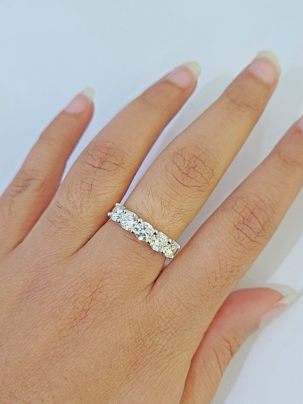 Real 10k Yellow Gold Diamond Ladies Ring Lab Created Women Engagement Wedding - GoldenlinQ