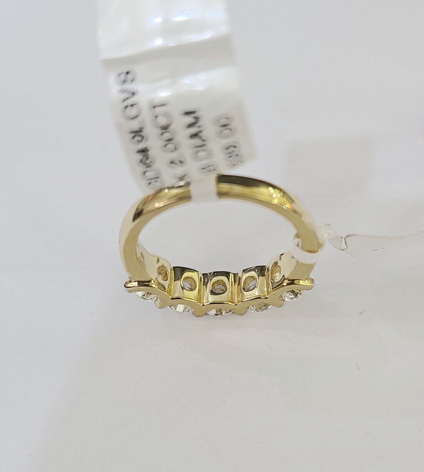 Real 10k Yellow Gold Diamond Ladies Ring Lab Created Women Engagement Wedding - GoldenlinQ