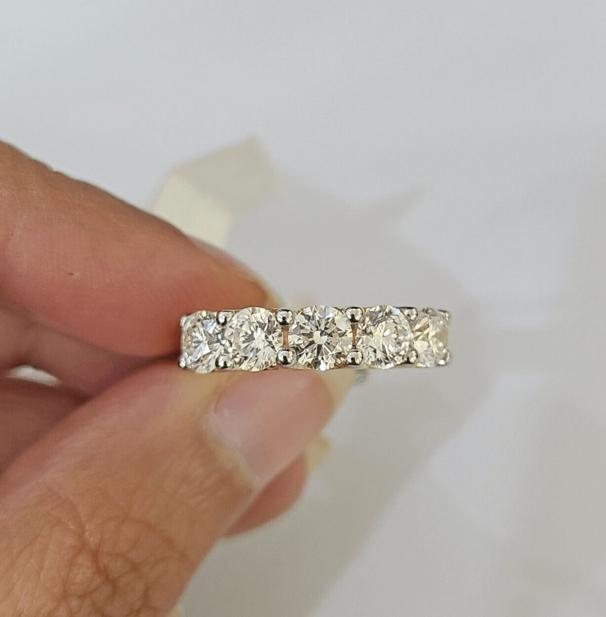 Real 10k Yellow Gold Diamond Ladies Ring Lab Created Women Engagement Wedding - GoldenlinQ