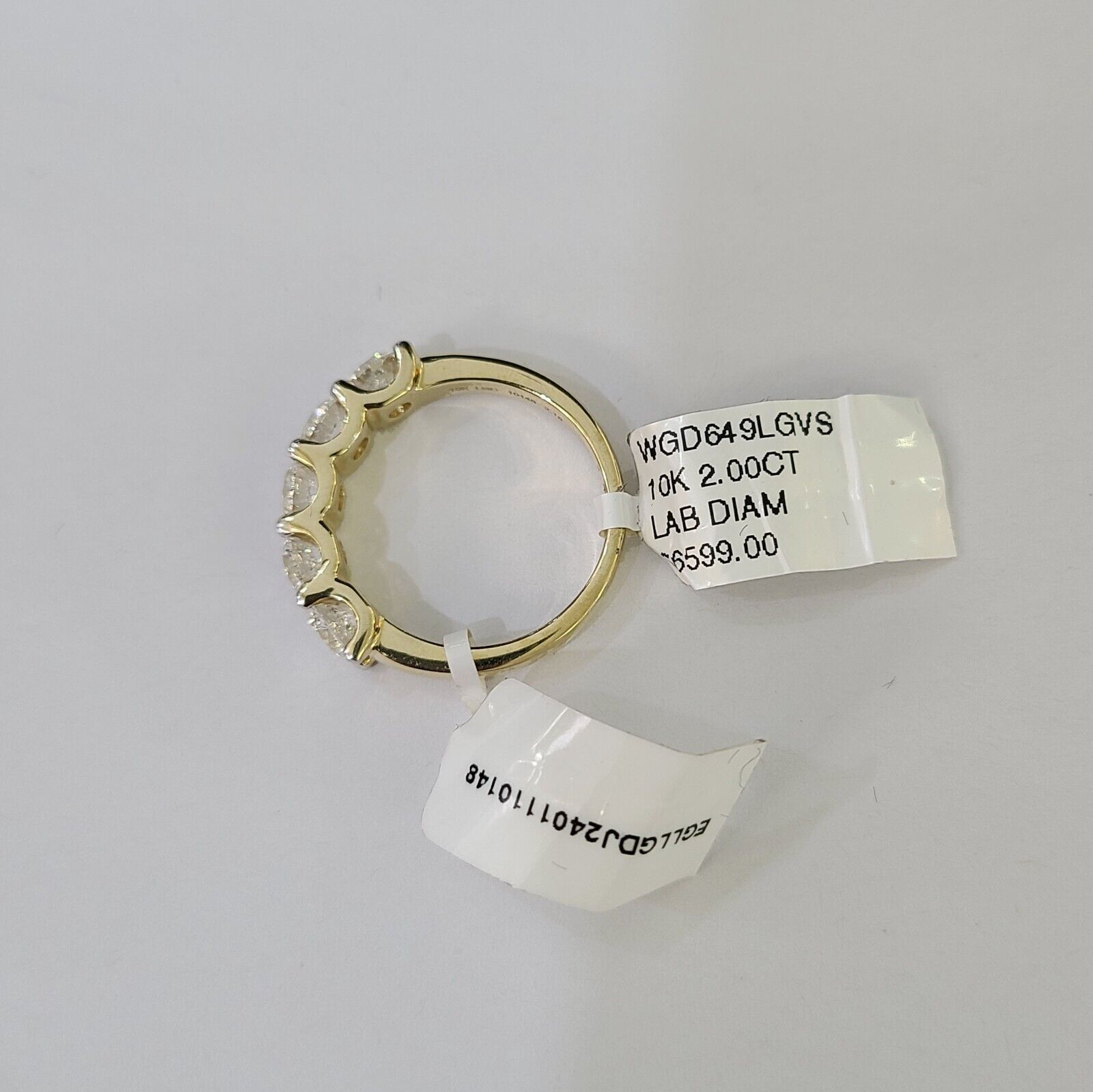 Real 10k Yellow Gold Diamond Ladies Ring Lab Created Women Engagement Wedding - GoldenlinQ