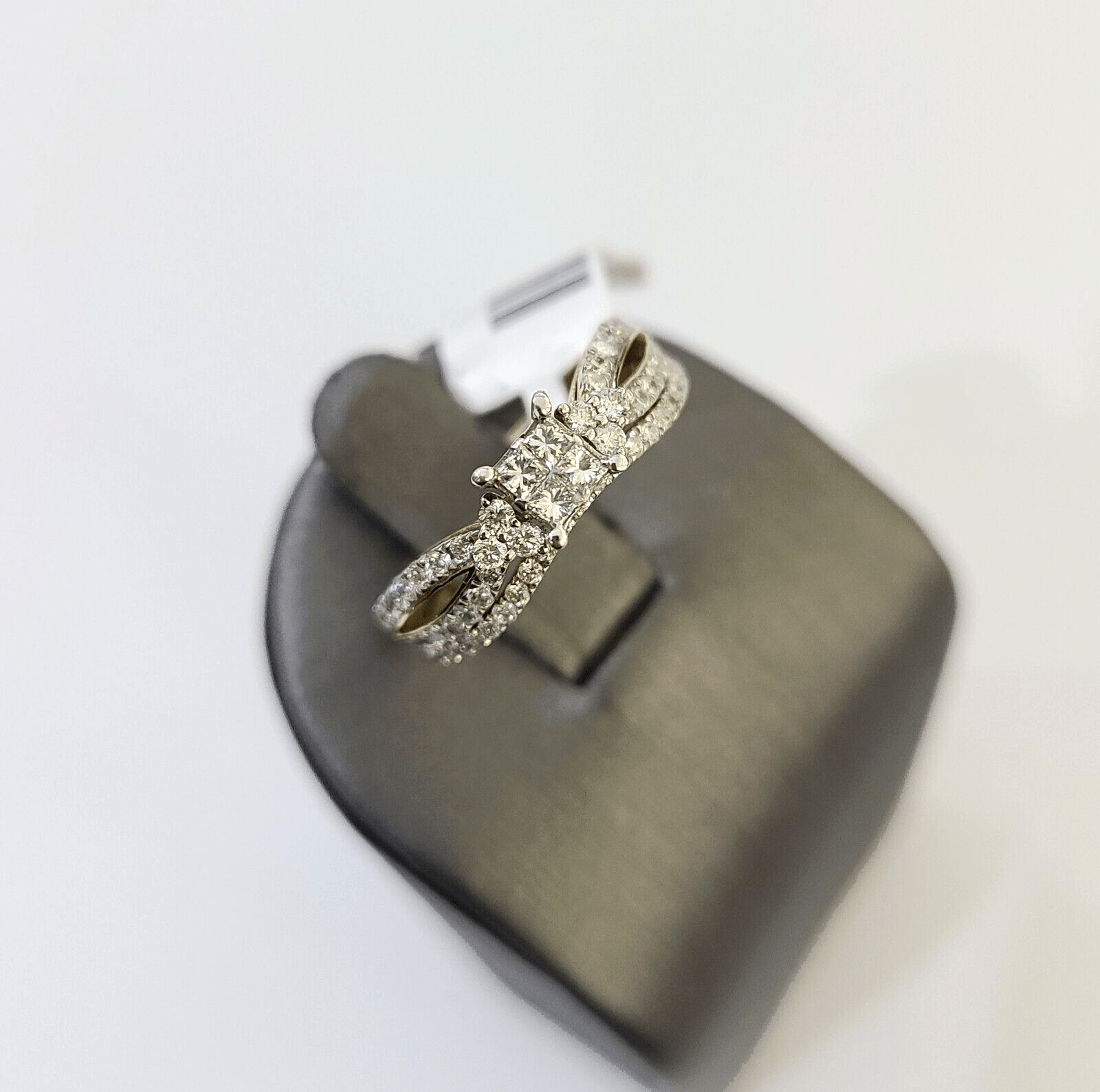 Real 10k Yellow Gold Diamond Ladies Ring SET Women Engagement Wedding - GoldenlinQ