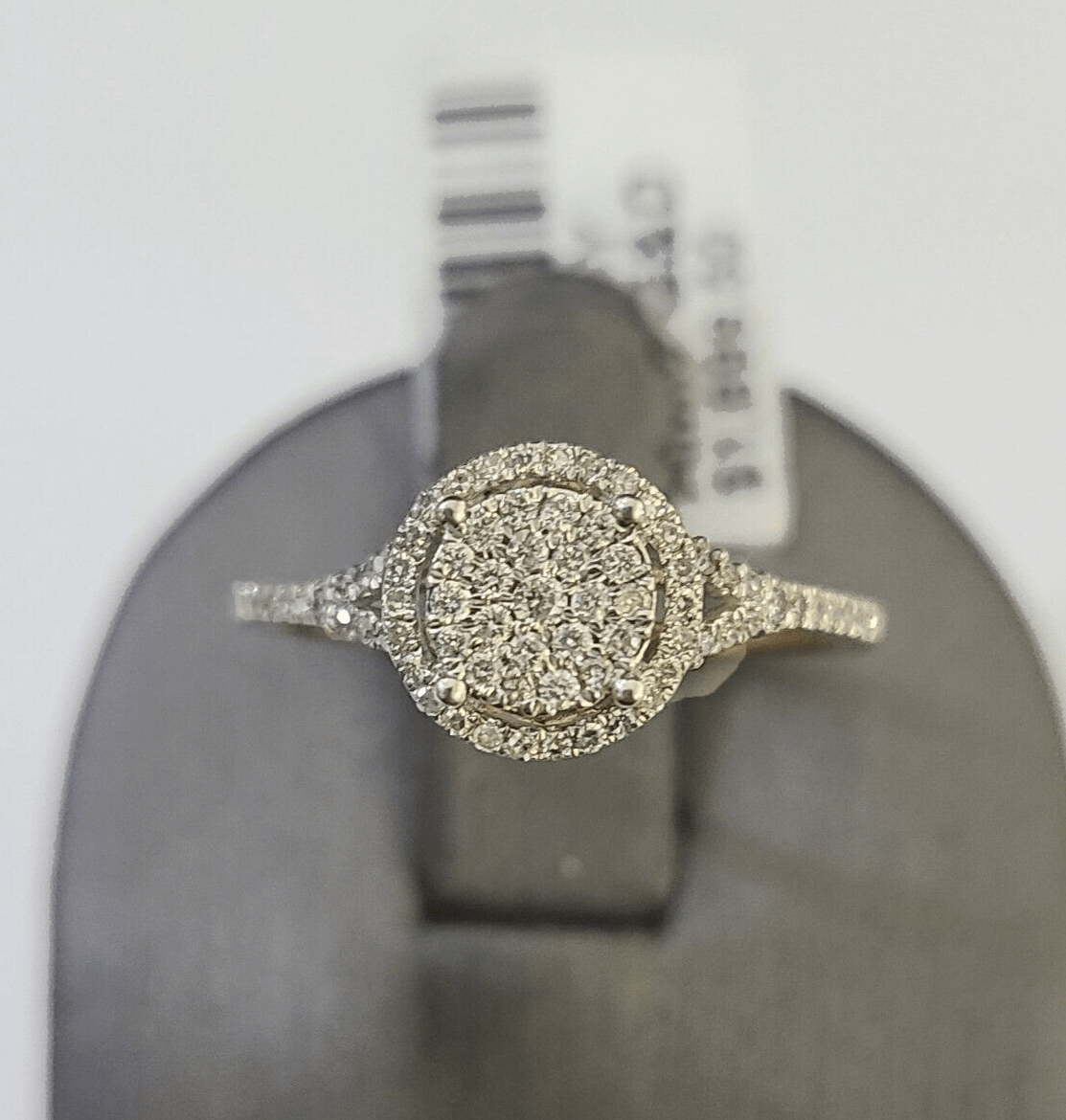 Real 10k Yellow Gold Diamond Ladies Ring Women Casual Engagement Wedding - GoldenlinQ