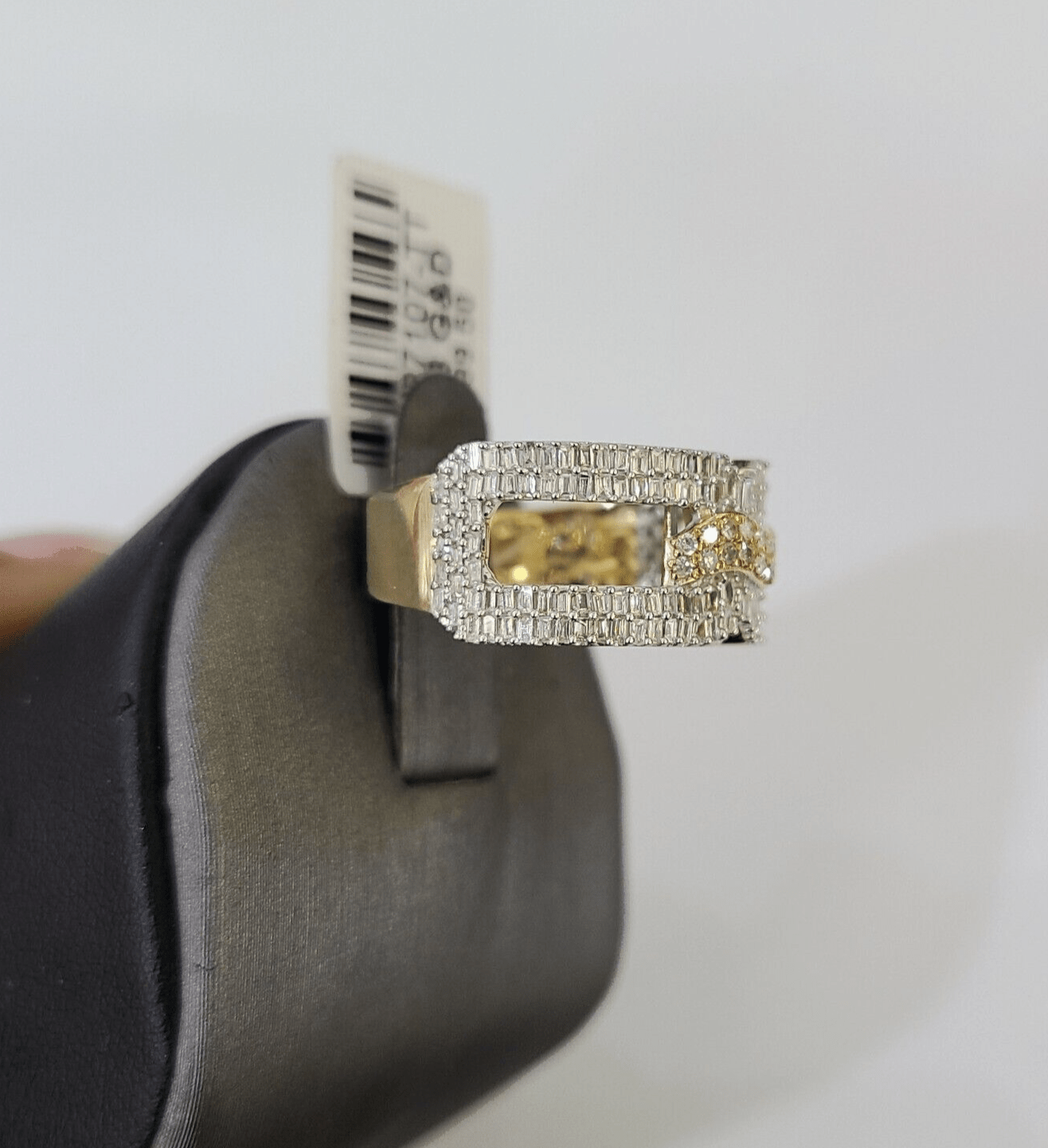 Real 10k Yellow Gold Diamond Ladies Ring Women Casual Engagement Wedding - GoldenlinQ