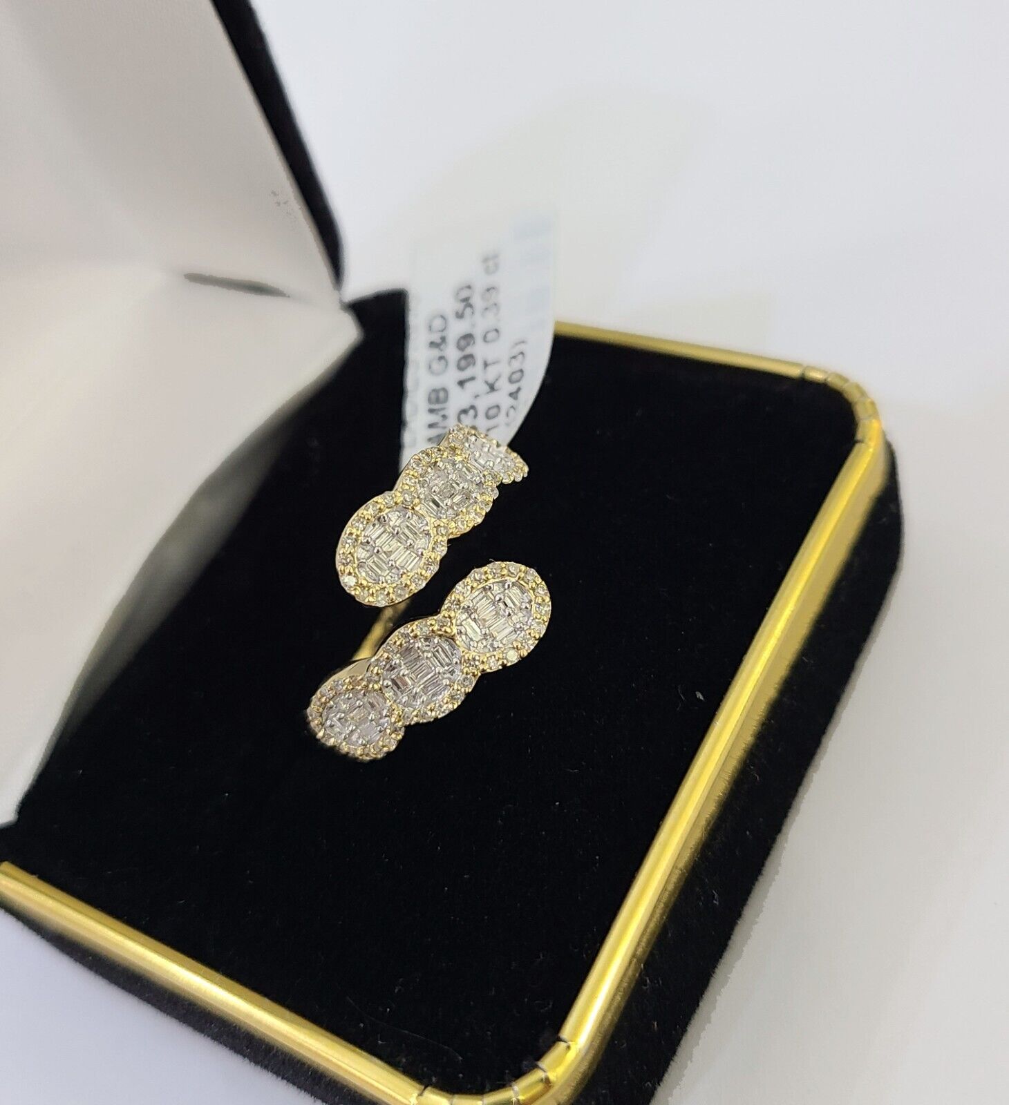 Real 10k Yellow Gold Diamond Ladies Ring Women Casual Engagement Wedding - GoldenlinQ