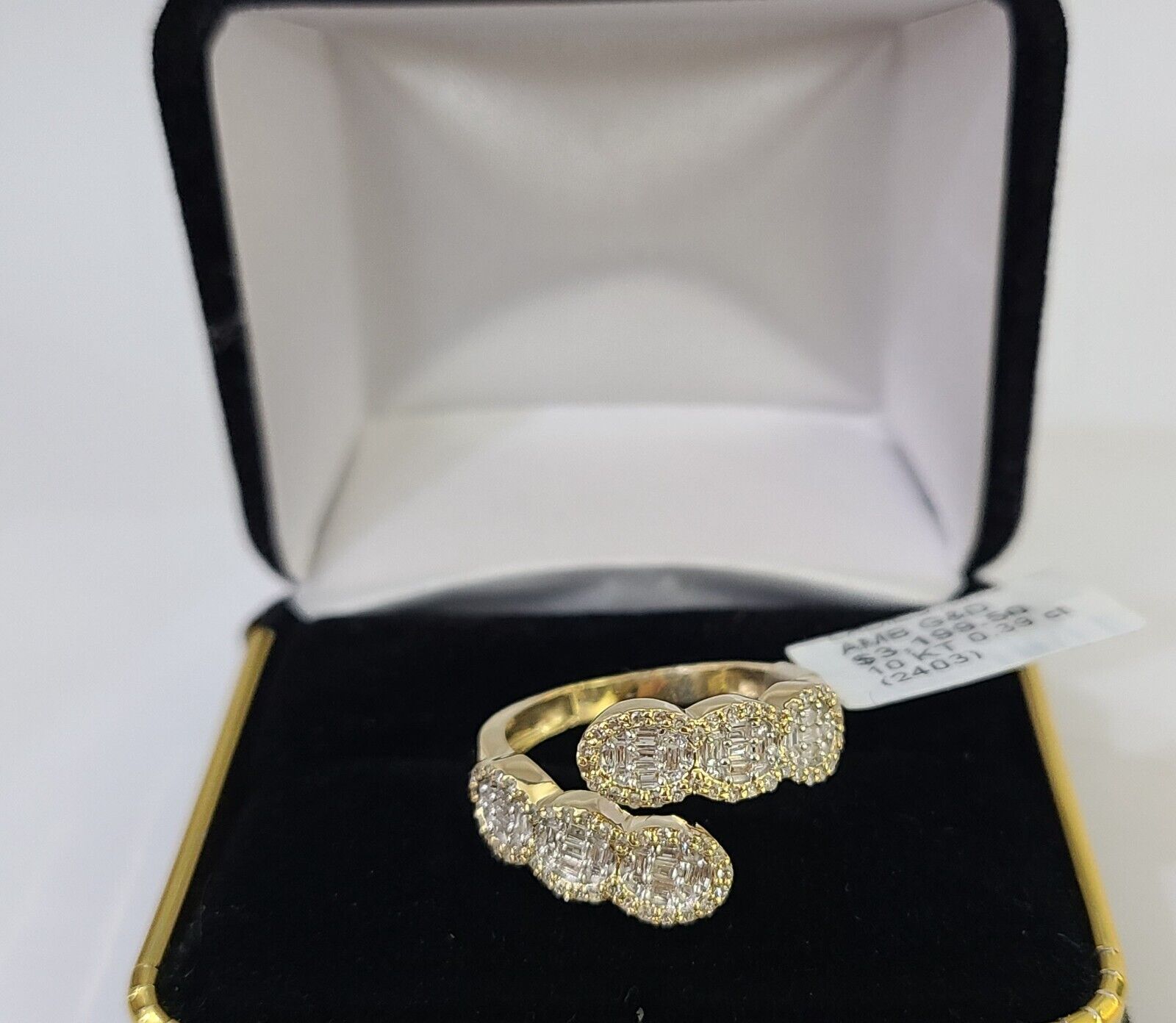 Real 10k Yellow Gold Diamond Ladies Ring Women Casual Engagement Wedding - GoldenlinQ