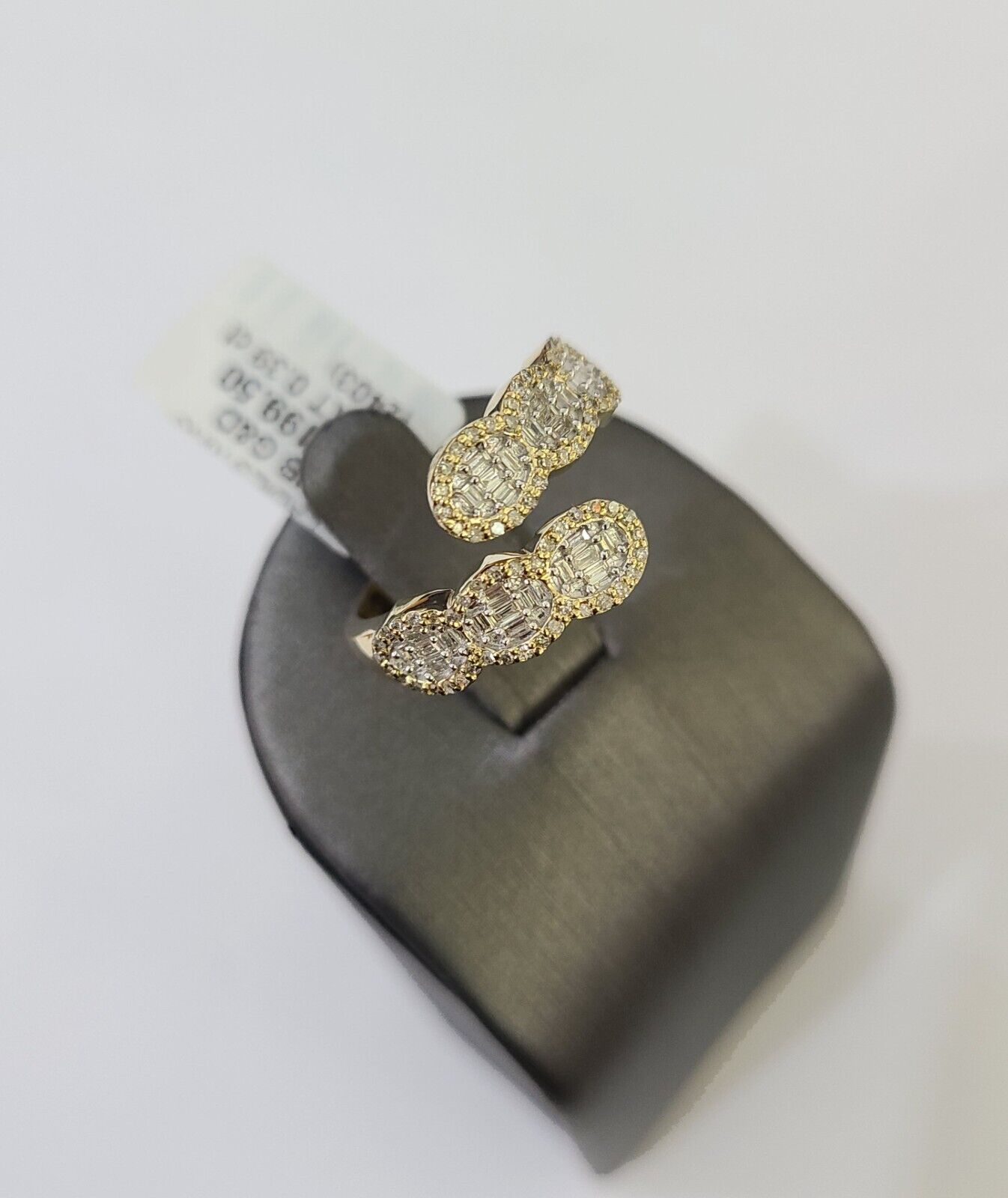 Real 10k Yellow Gold Diamond Ladies Ring Women Casual Engagement Wedding - GoldenlinQ