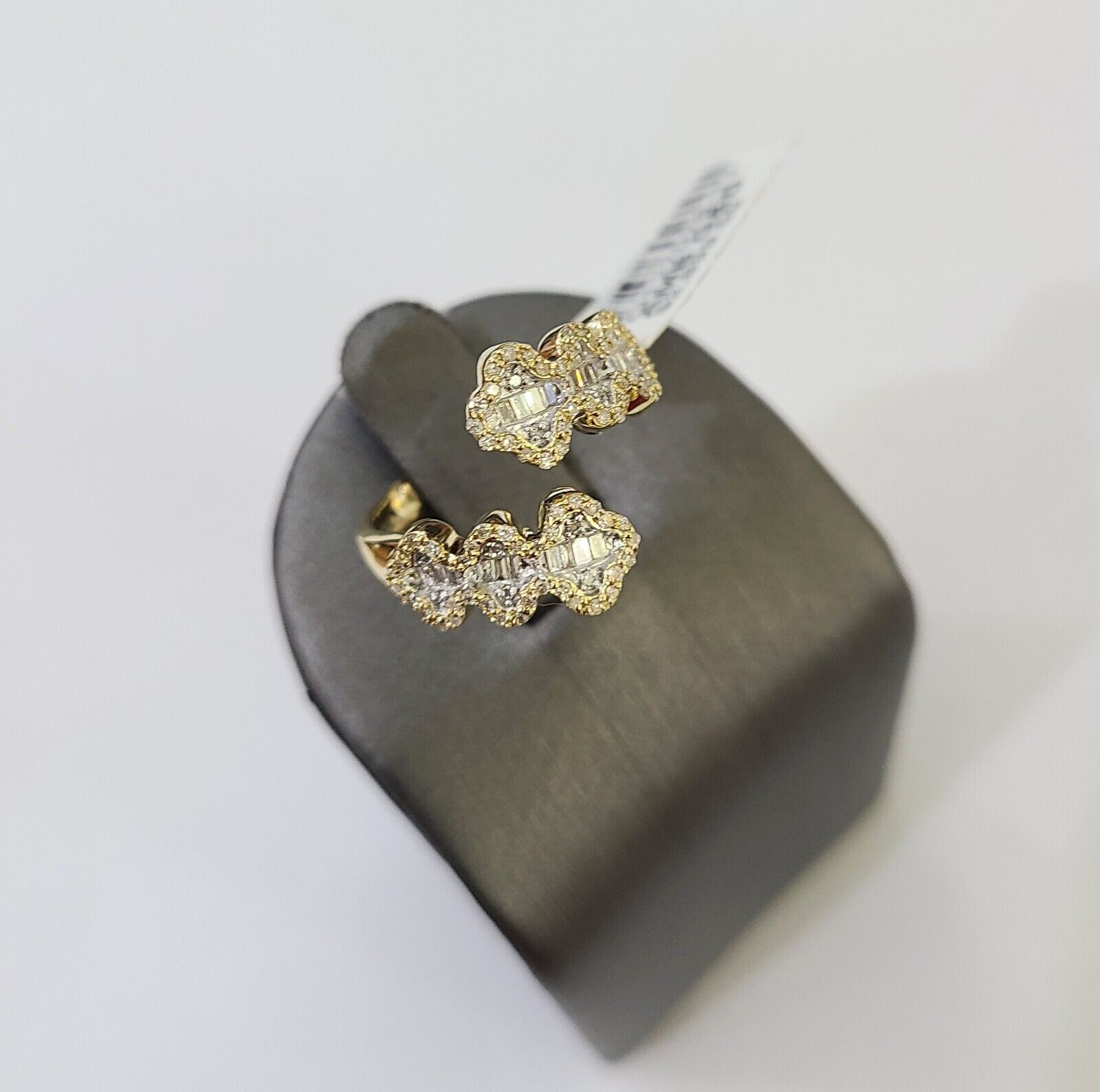 Real 10k Yellow Gold Diamond Ladies Ring Women Casual Engagement Wedding - GoldenlinQ