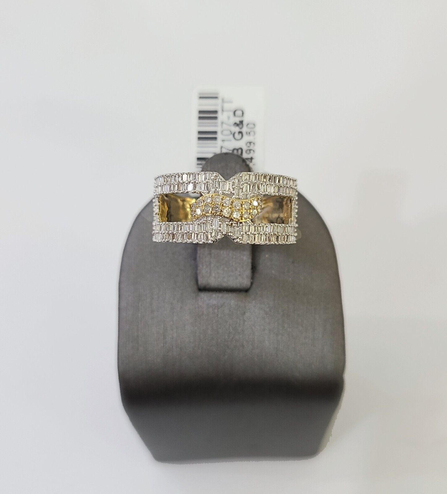 Real 10k Yellow Gold Diamond Ladies Ring Women Casual Engagement Wedding - GoldenlinQ