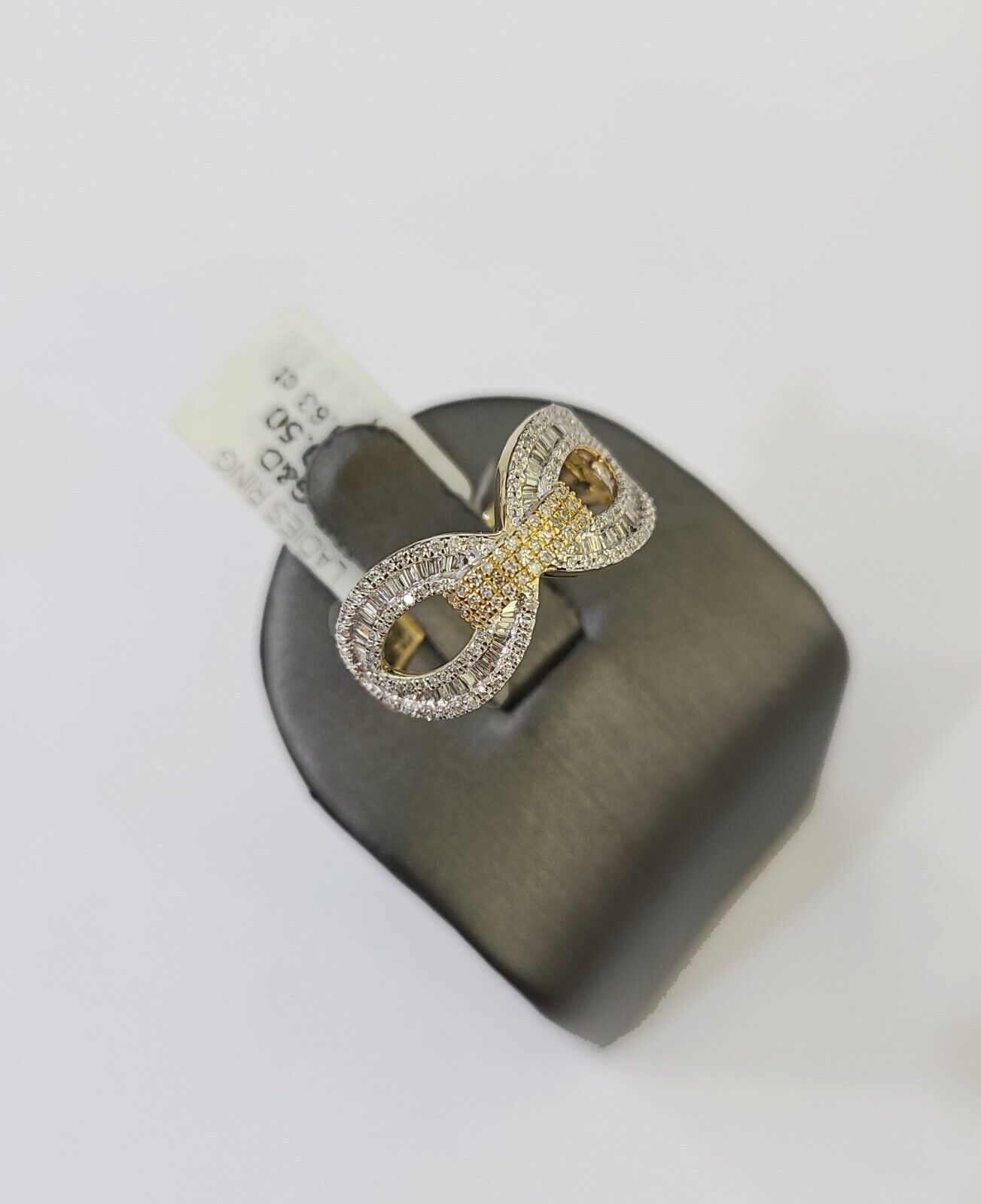 Real 10k Yellow Gold Diamond Ladies Ring Women Casual Engagement Wedding - GoldenlinQ