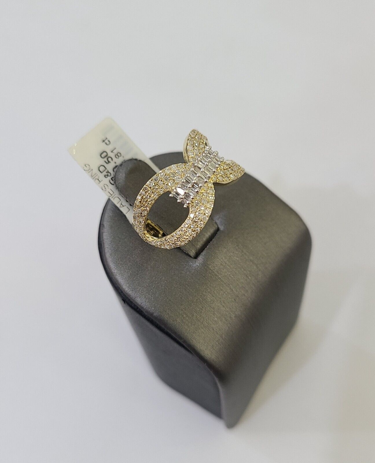 Real 10k Yellow Gold Diamond Ladies Ring Women Casual Engagement Wedding - GoldenlinQ