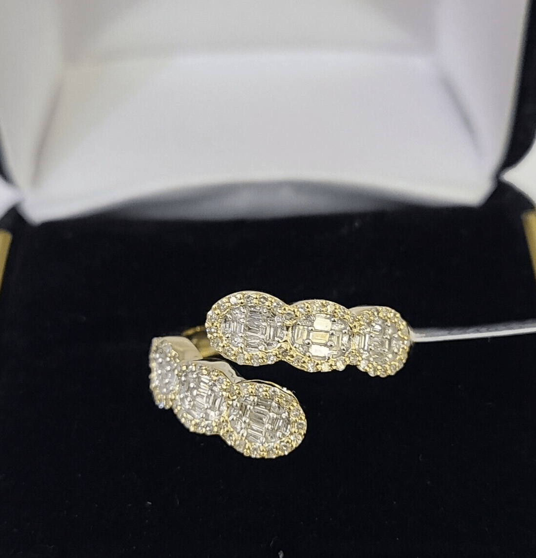 Real 10k Yellow Gold Diamond Ladies Ring Women Casual Engagement Wedding - GoldenlinQ