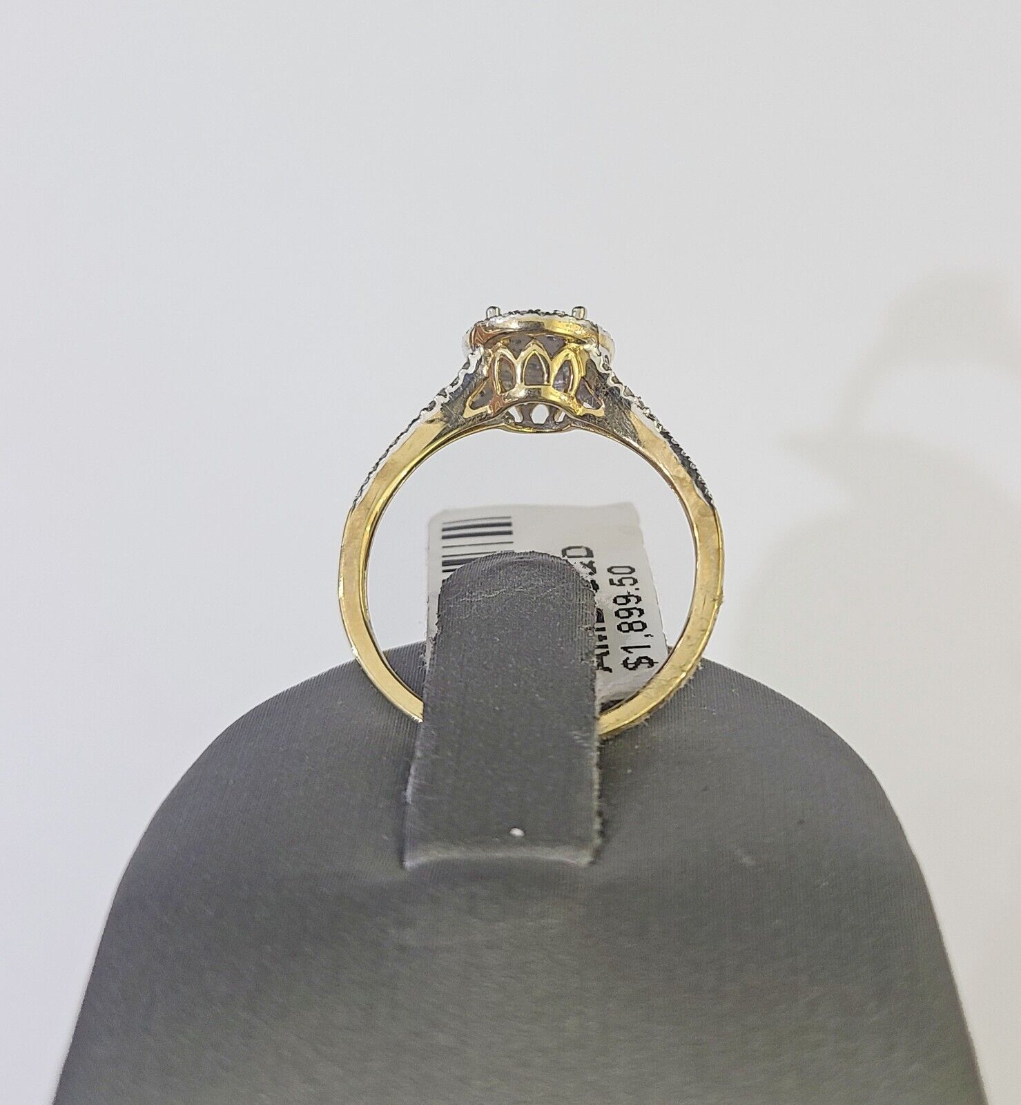 Real 10k Yellow Gold Diamond Ladies Ring Women Casual Engagement Wedding - GoldenlinQ