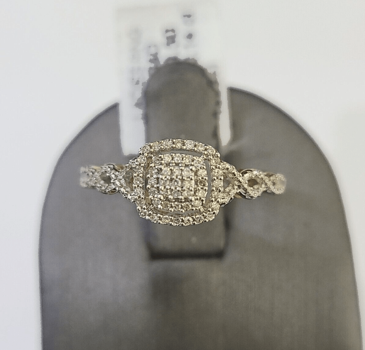 Real 10k Yellow Gold Diamond Ladies Ring Women Casual Engagement Wedding - GoldenlinQ