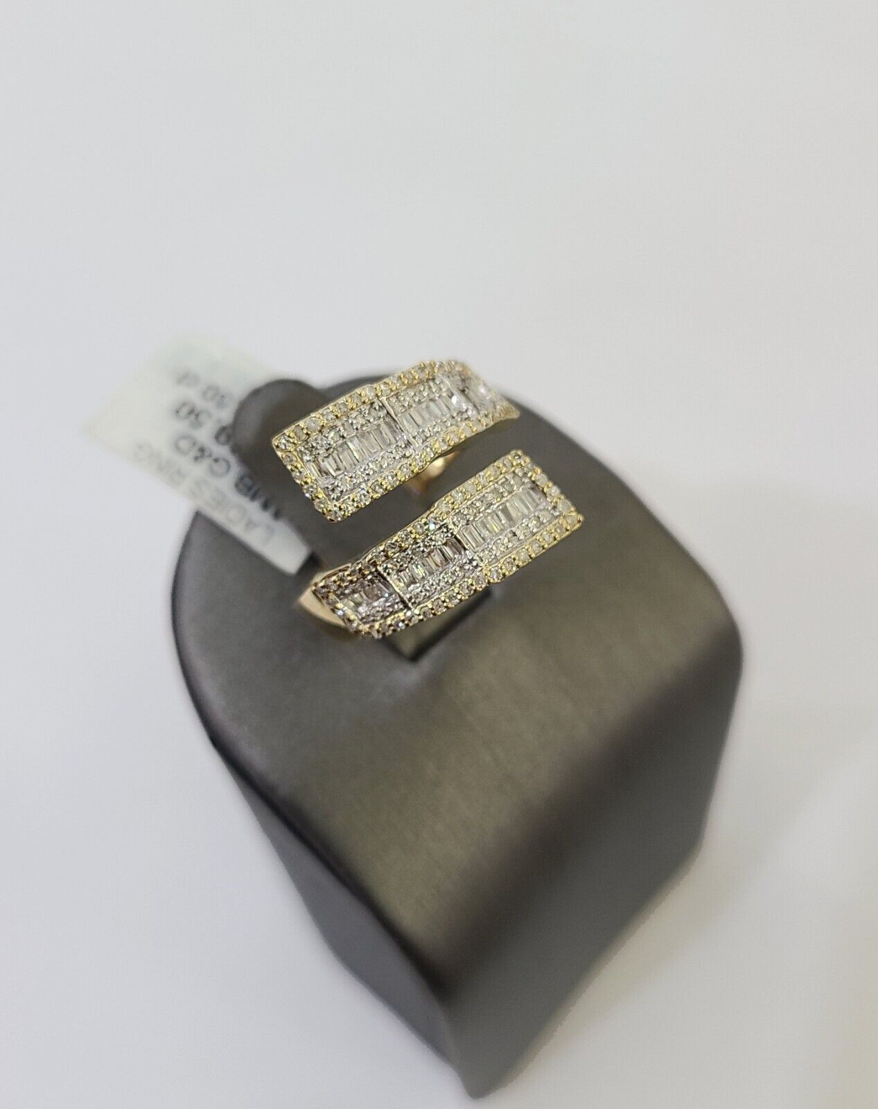 Real 10k Yellow Gold Diamond Ladies Ring Women Casual Engagement Wedding - GoldenlinQ