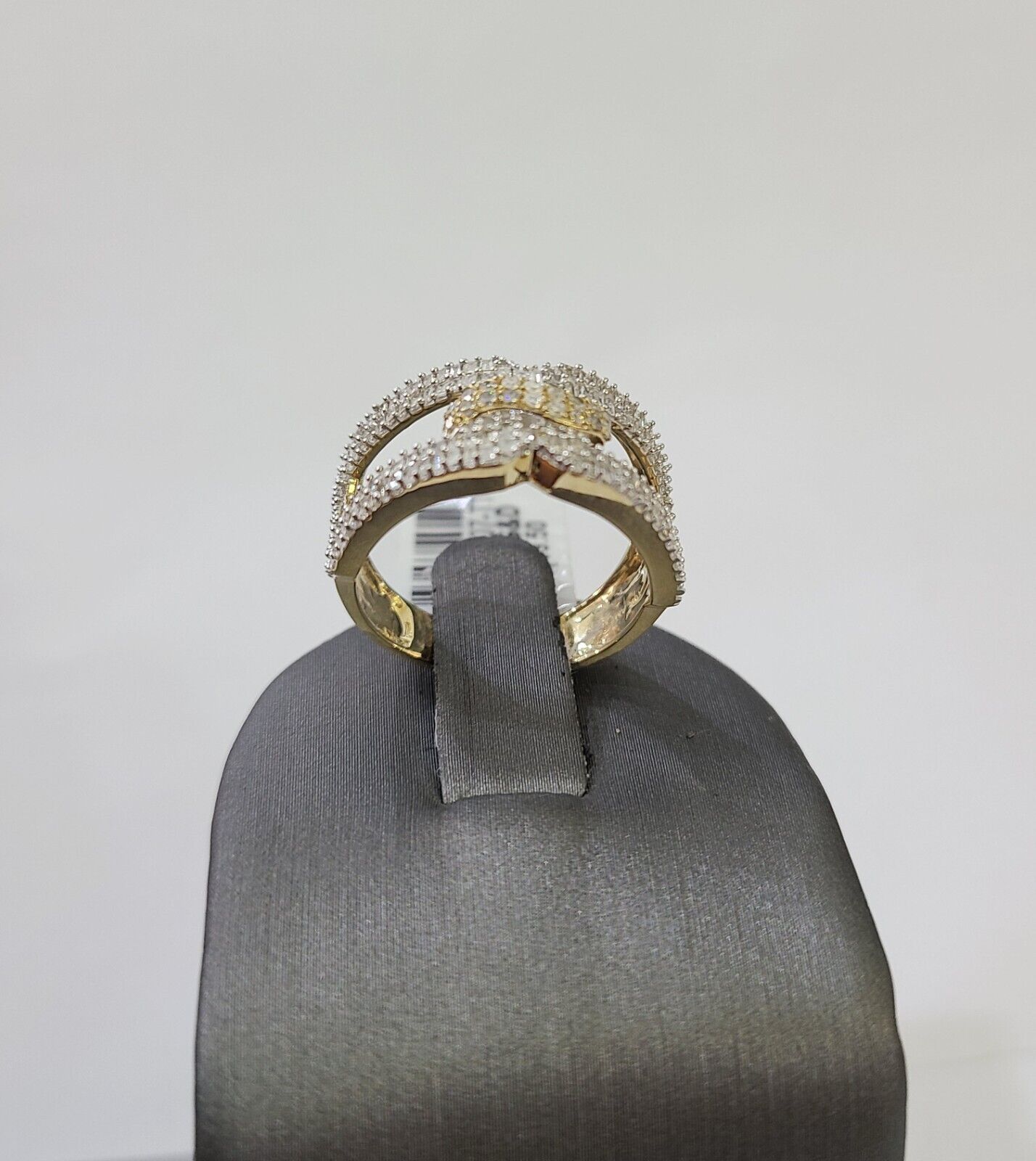 Real 10k Yellow Gold Diamond Ladies Ring Women Casual Engagement Wedding - GoldenlinQ