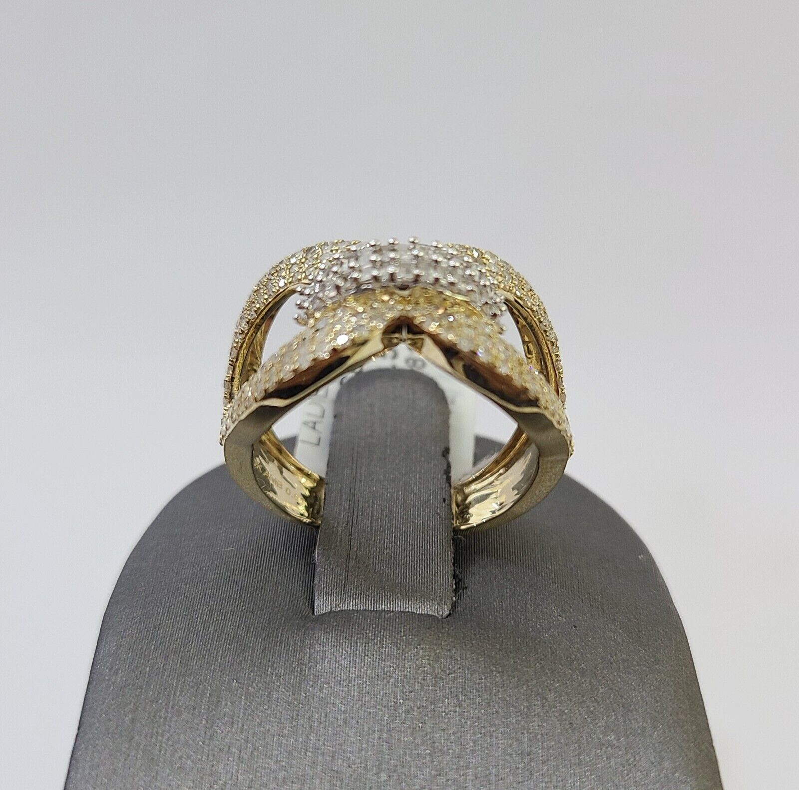 Real 10k Yellow Gold Diamond Ladies Ring Women Casual Engagement Wedding - GoldenlinQ