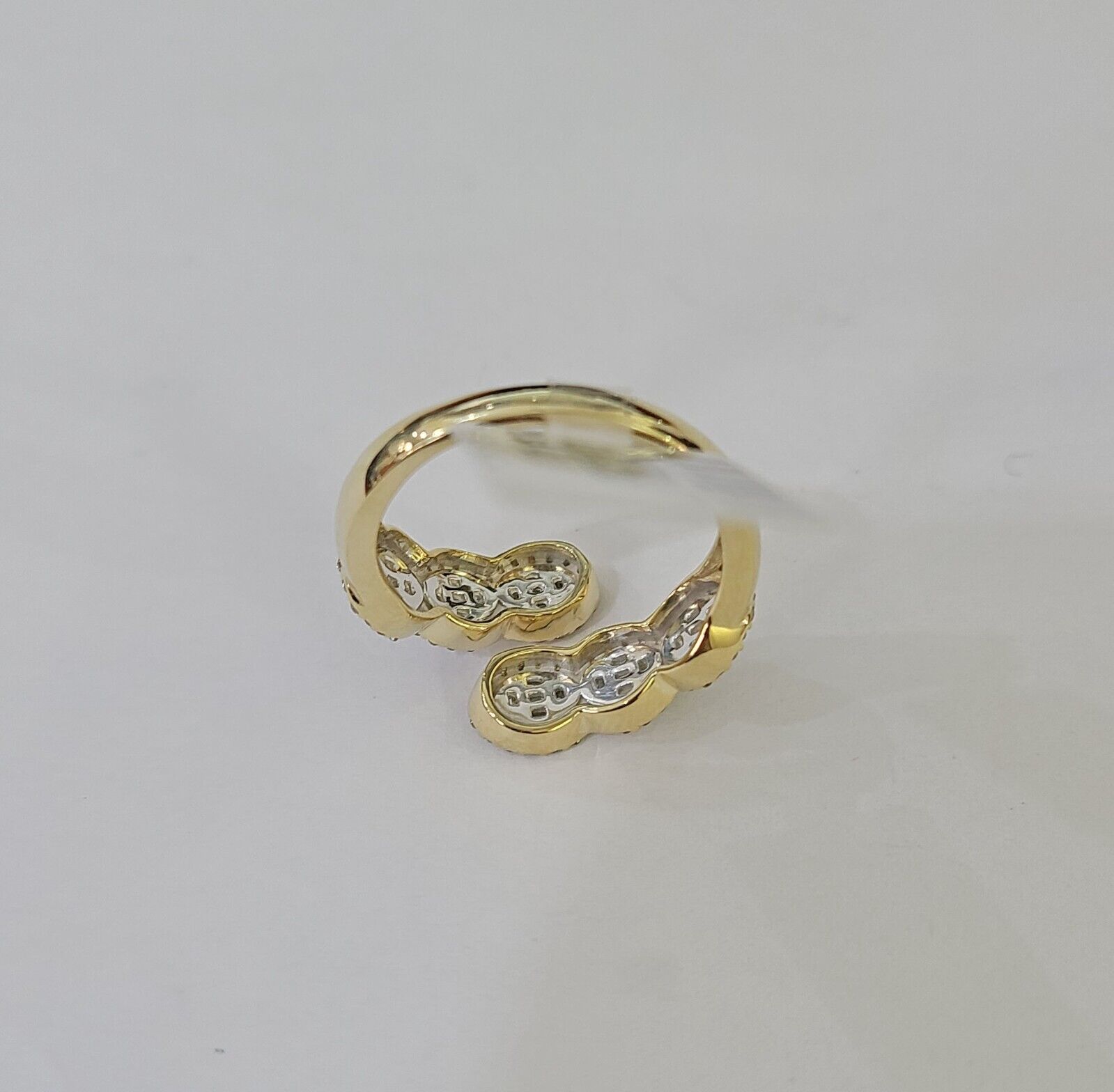 Real 10k Yellow Gold Diamond Ladies Ring Women Casual Engagement Wedding - GoldenlinQ