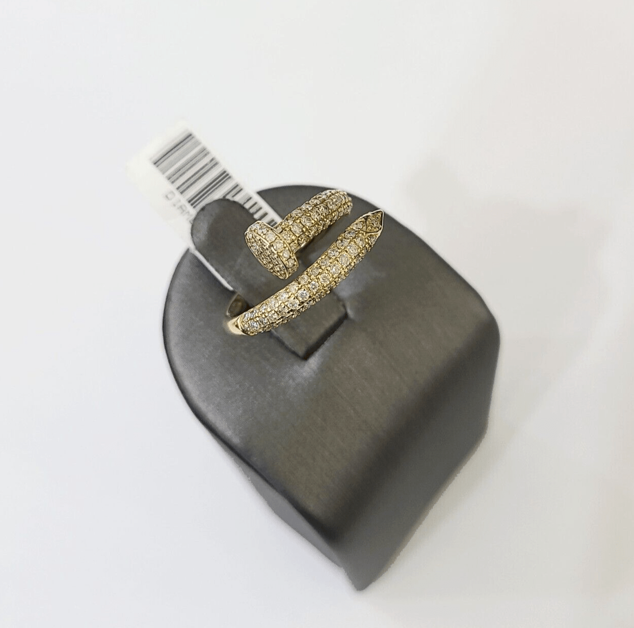 Real 10k Yellow Gold Diamond Ladies Ring Women Engagement Wedding - GoldenlinQ