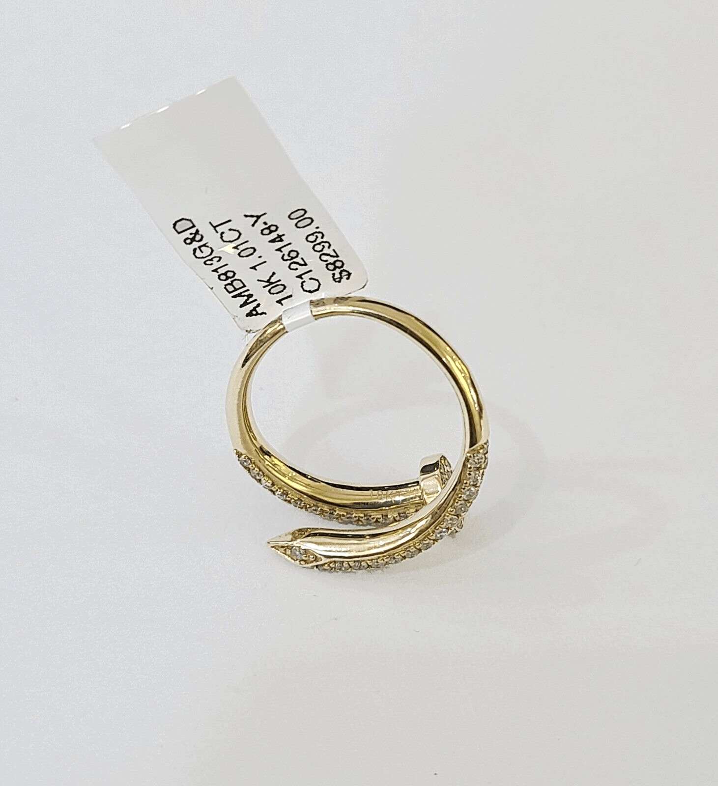 Real 10k Yellow Gold Diamond Ladies Ring Women Engagement Wedding - GoldenlinQ