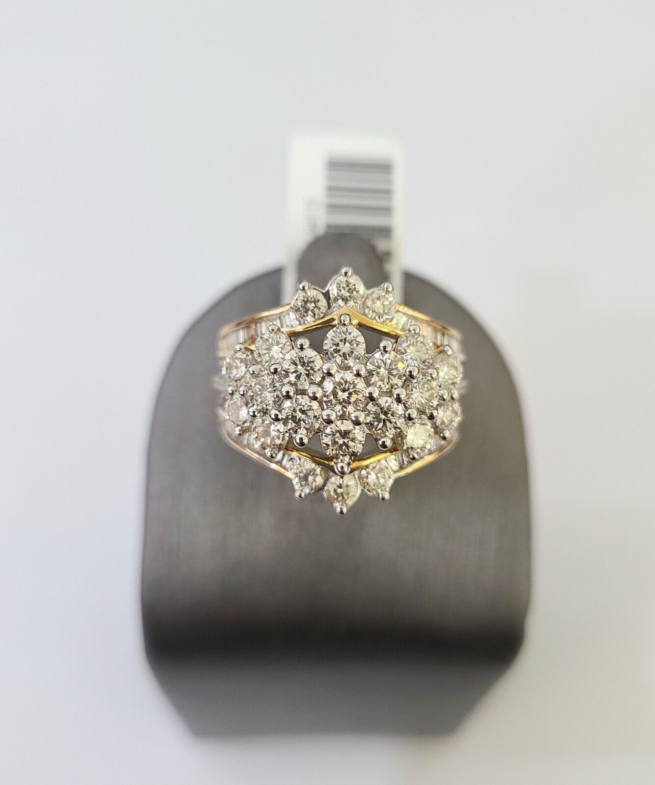 Real 10k Yellow Gold Diamond Ladies Ring Women Engagement Wedding - GoldenlinQ