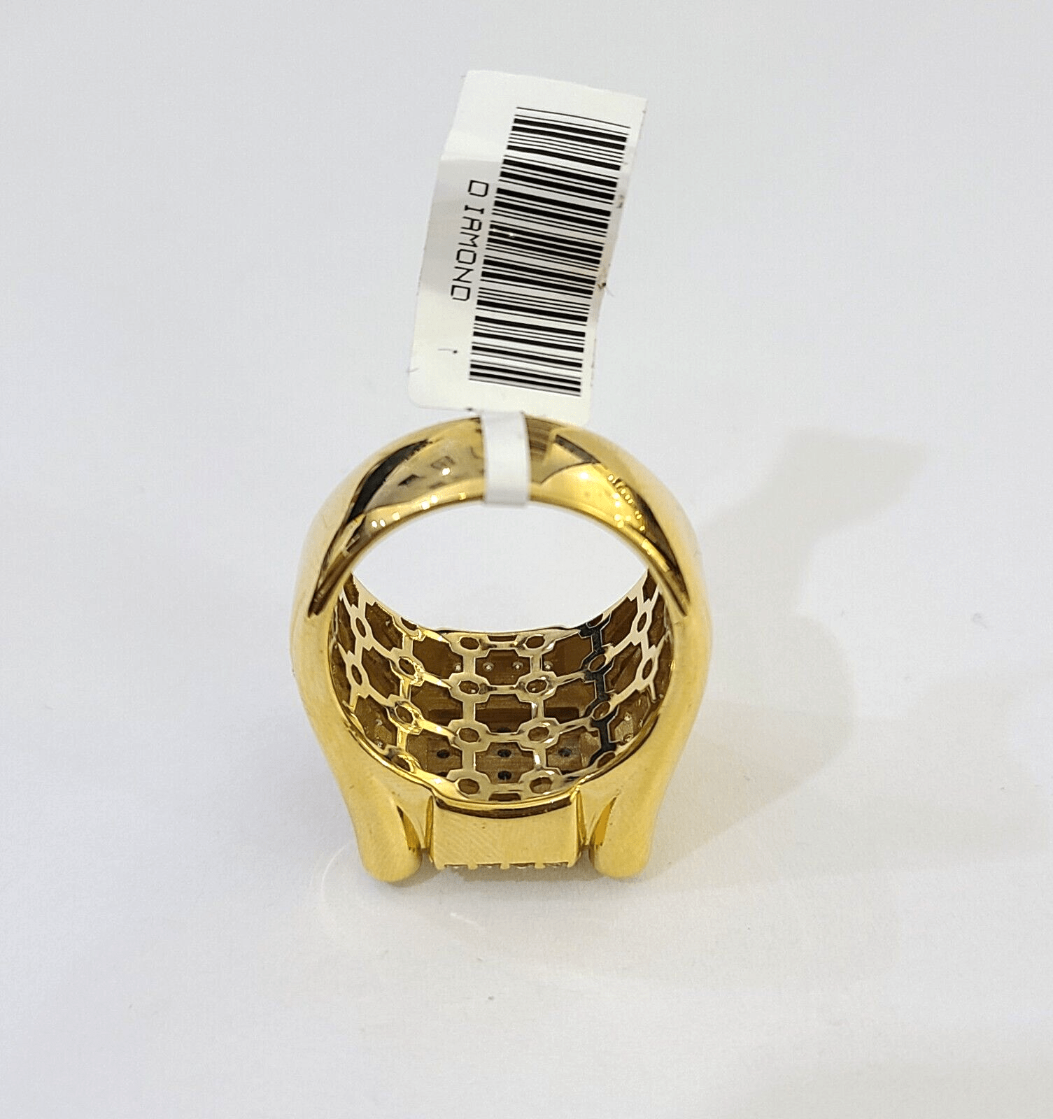 Real 10k Yellow Gold Diamond Mens Ring Band Wedding Casual Genuine Natural - GoldenlinQ