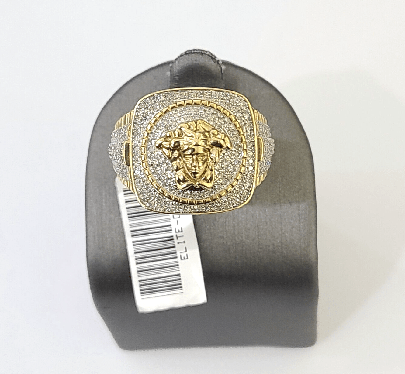 Real 10k Yellow Gold Diamond Mens Ring Band Wedding Genuine Natural - GoldenlinQ