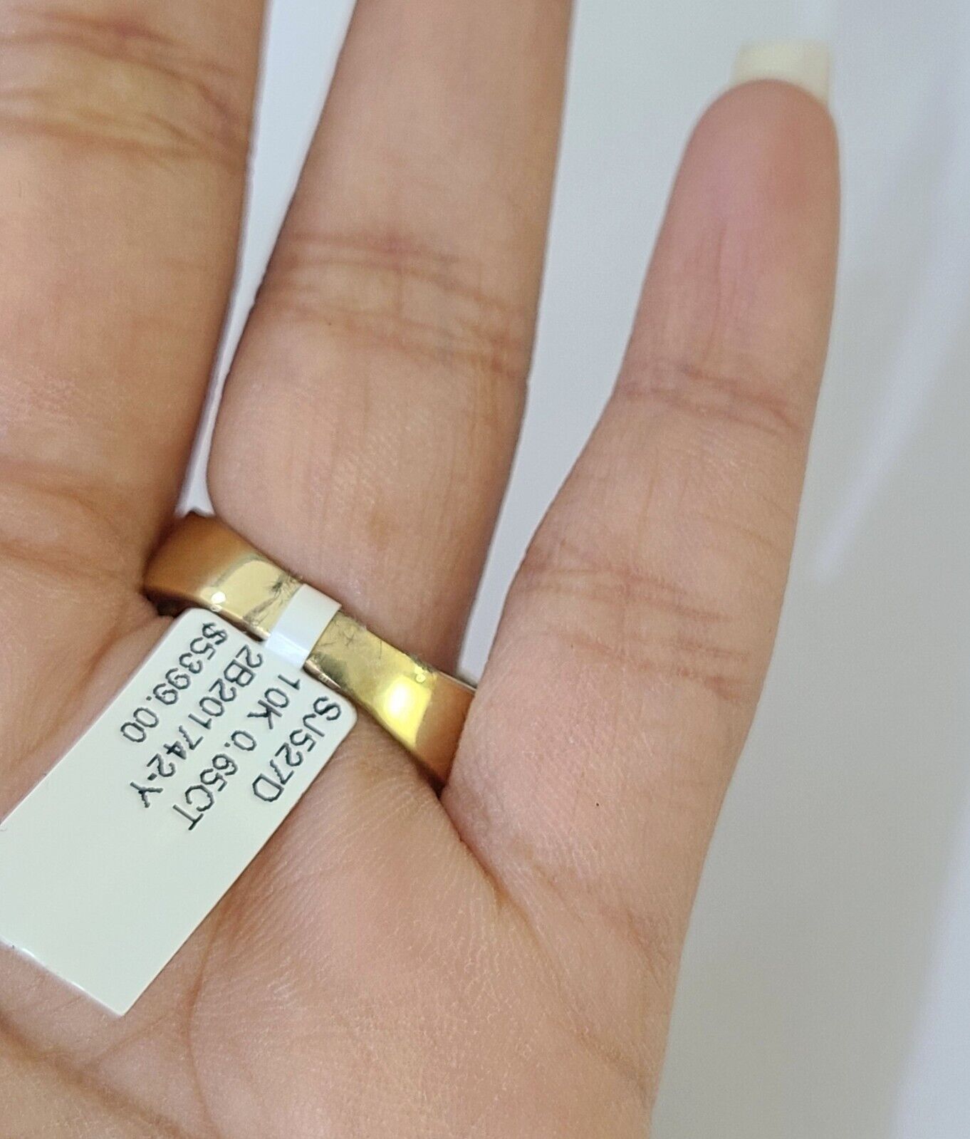 Real 10k Yellow Gold Diamond Mens Ring Band Wedding Genuine Natural - GoldenlinQ