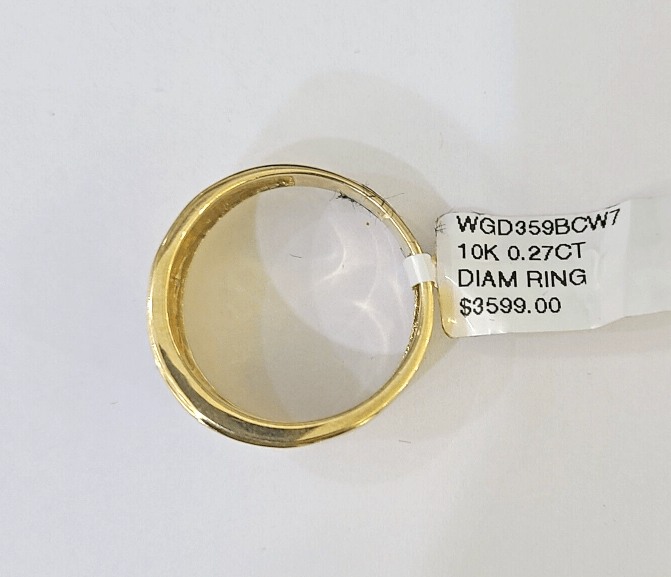 Real 10k Yellow Gold Diamond Mens Ring Band Wedding Genuine Natural - GoldenlinQ