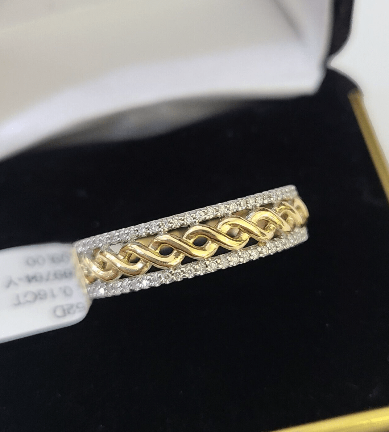 Real 10k Yellow Gold Diamond Mens Ring Band Wedding Genuine Natural - GoldenlinQ