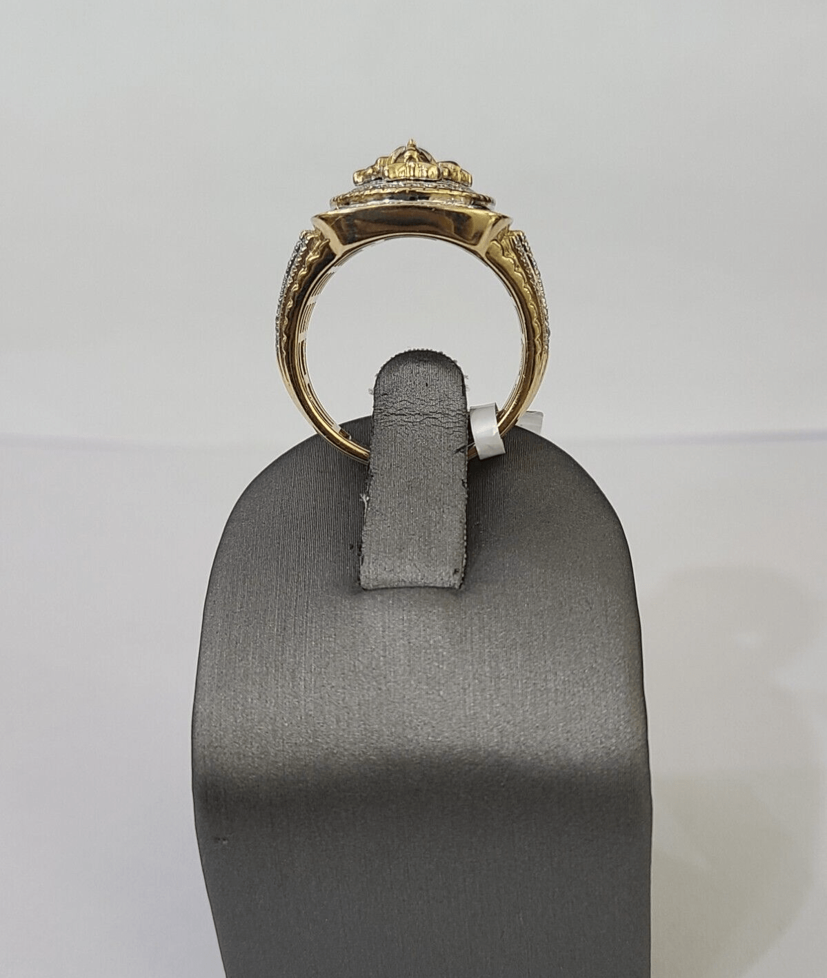 Real 10k Yellow Gold Diamond Mens Ring Band Wedding Genuine Natural - GoldenlinQ