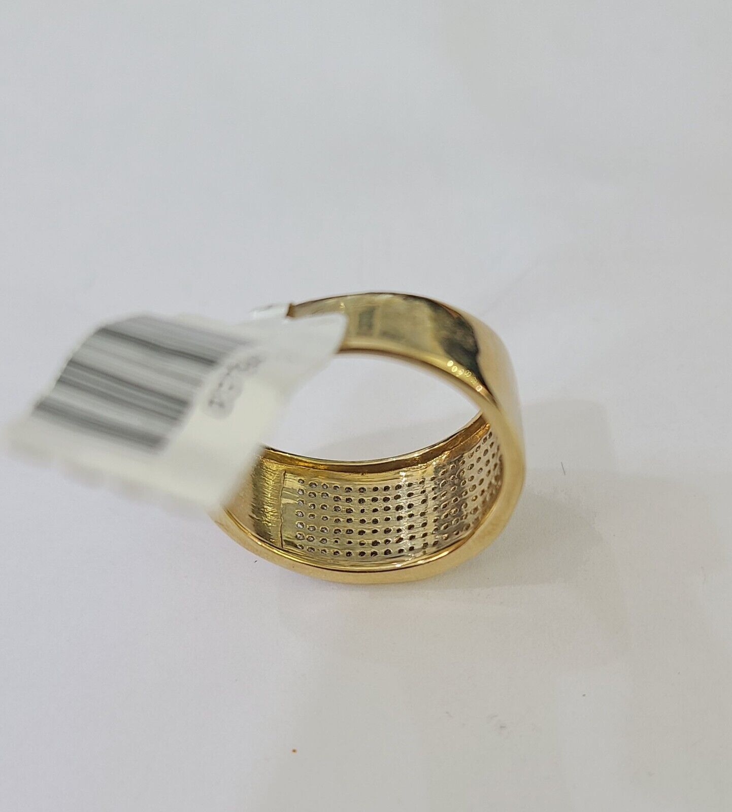 Real 10k Yellow Gold Diamond Mens Ring Band Wedding Genuine Natural - GoldenlinQ
