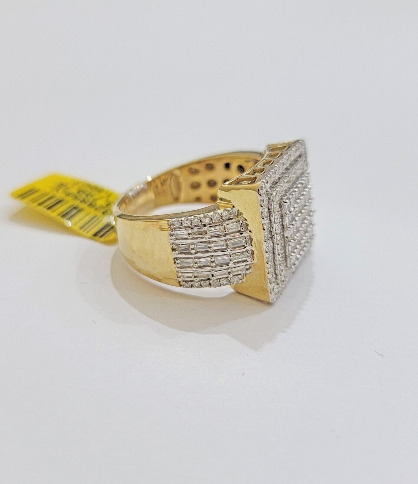 Real 10k Yellow Gold Diamond Mens Ring Size 10 1.60 CT Natural Diamonds ON SALE - GoldenlinQ