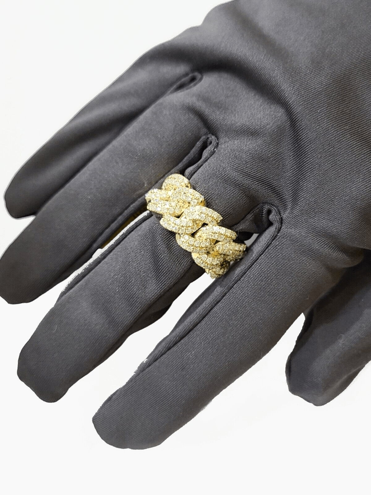 Real 10k Yellow Gold Diamond Ring Band Genuine 1.29CT Diamonds 10kt Size 10 - GoldenlinQ