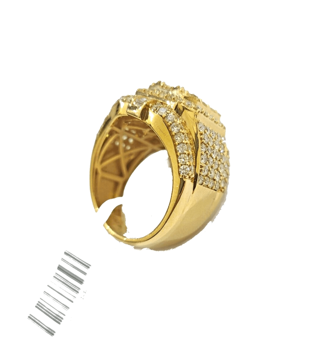 Real 10k Yellow Gold Diamond Ring White Genuine 4.09CT Diamonds 10kt Size 10 - GoldenlinQ