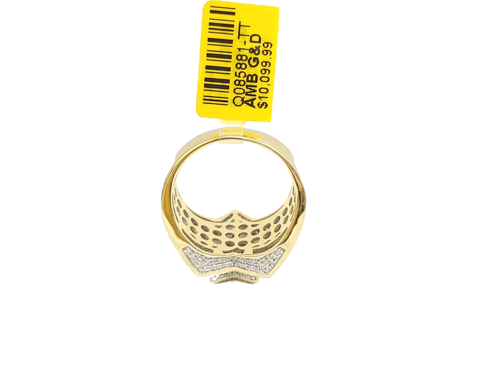Real 10k Yellow Gold Diamond Star Ring Band Genuine 1.20CT Diamonds 10kt Size 10 - GoldenlinQ