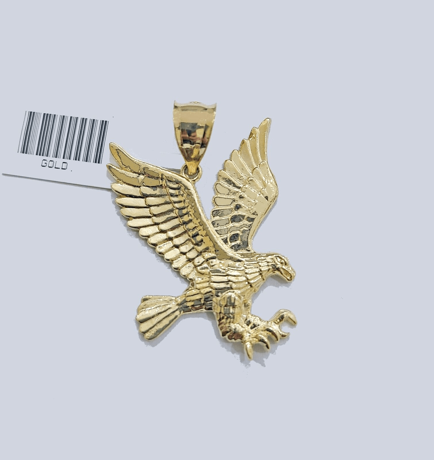 Real 10k Yellow Gold Eagle Bird Charm Pendant 10kt for Chain - GoldenlinQ