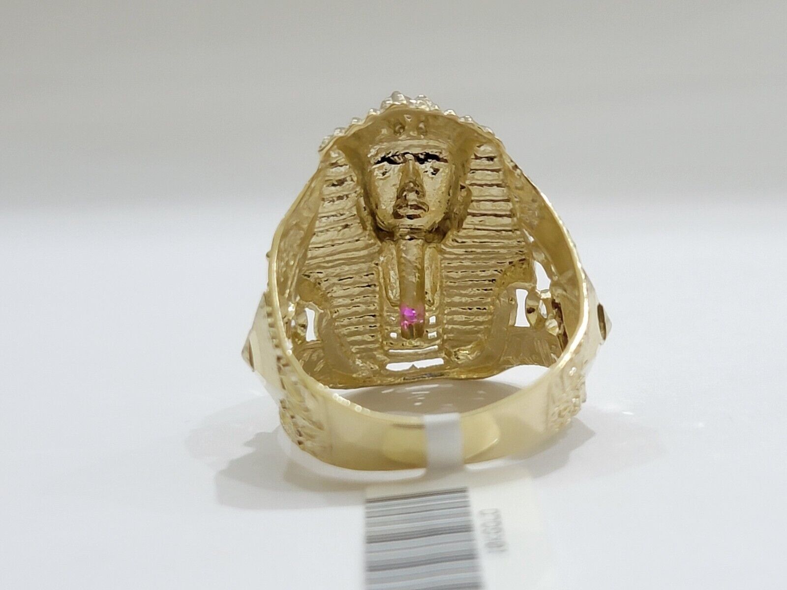 Real 10k Yellow Gold Egyptian Pharaoh Ring Size 10 Men Women - GoldenlinQ