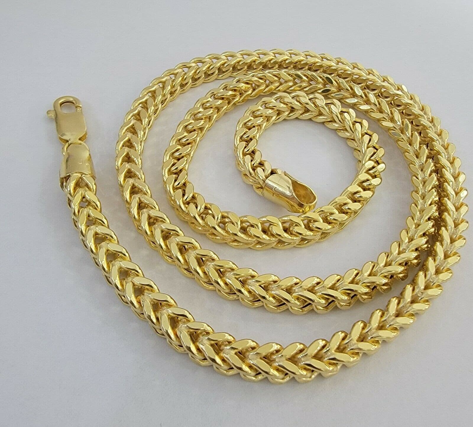 Real 10k Yellow Gold Franco Chain 26" Necklace 6mm Thick, 10kt Men's, STRONG - GoldenlinQ