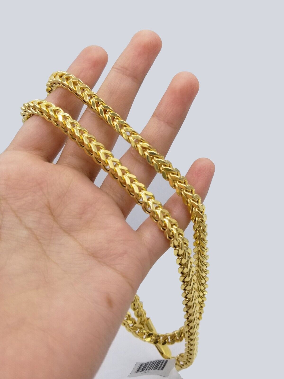 Real 10k Yellow Gold Franco Necklace 5mm 26" inch For Men's 10kt Chain - GoldenlinQ