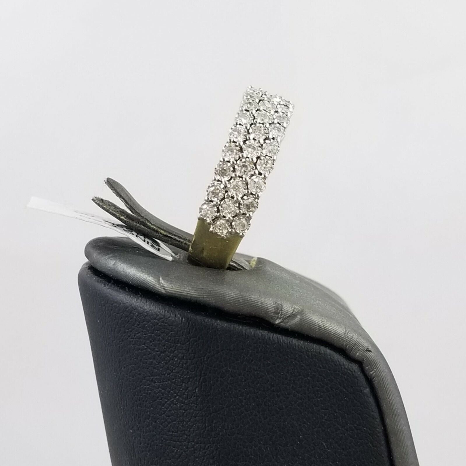 REAL 10k Yellow Gold Genuine Diamond Wedding/Engagement Band Ring Men's SOLID - GoldenlinQ