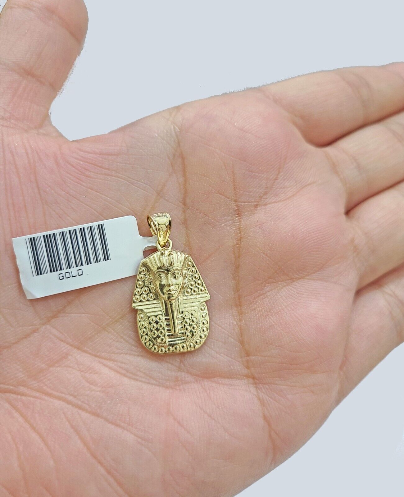 Real 10K Yellow Gold Head Charm for 1 - 1.5'' inches Gold Pendant - GoldenlinQ