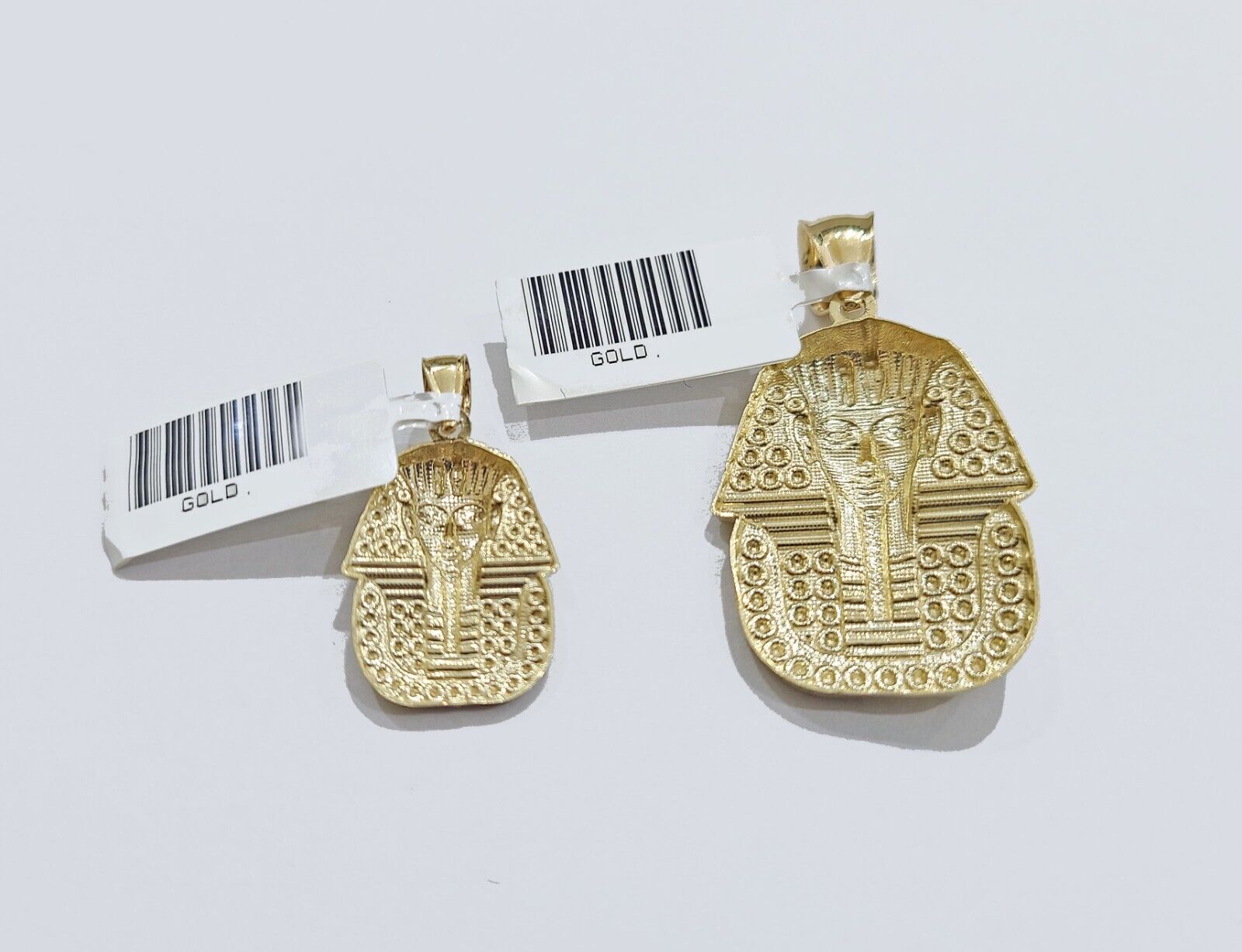 Real 10K Yellow Gold Head Charm for 1 - 1.5'' inches Gold Pendant - GoldenlinQ