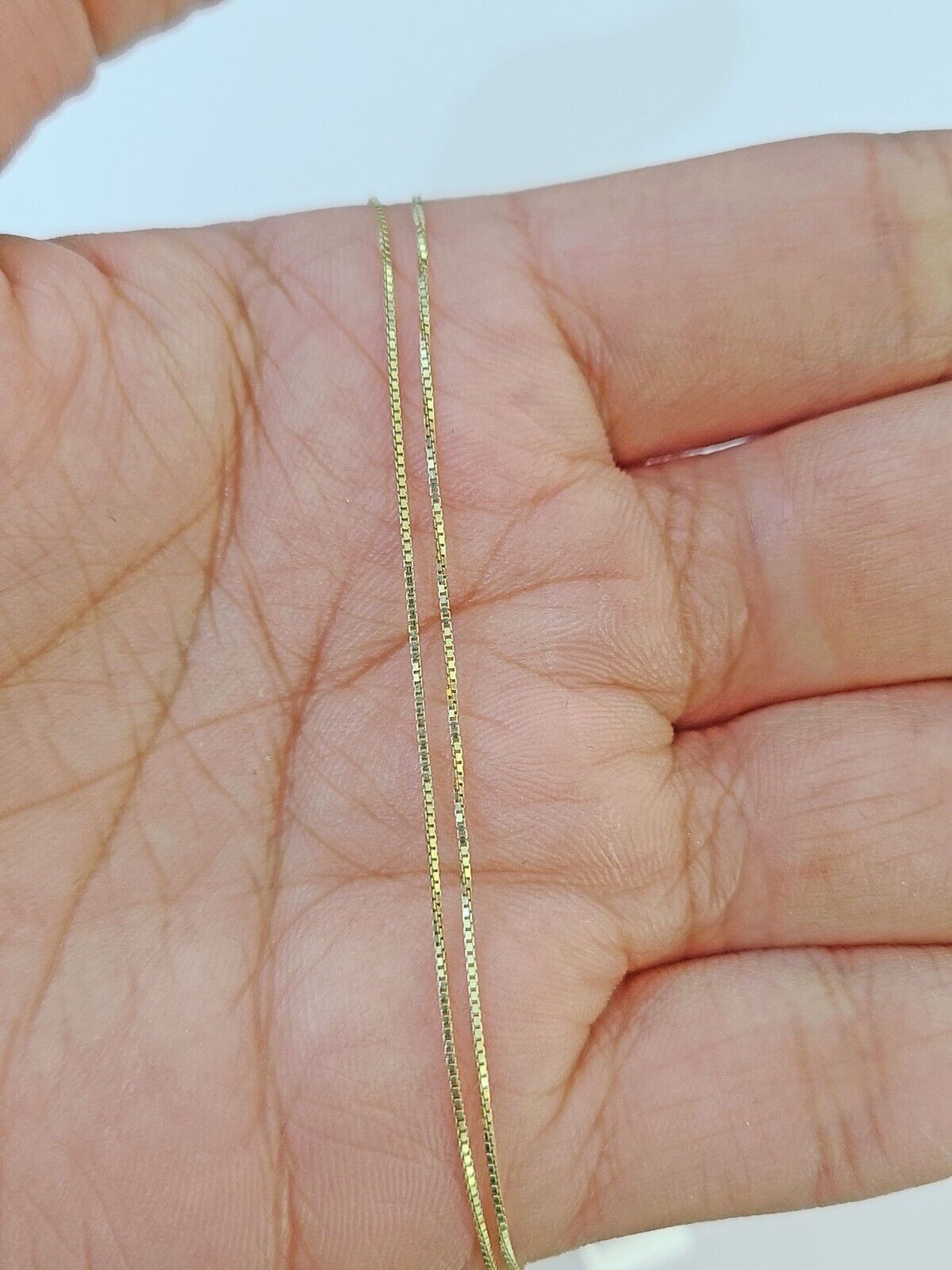 Real 10k Yellow Gold Heart Diamond Pendant Box Chain Necklace Set Women - GoldenlinQ