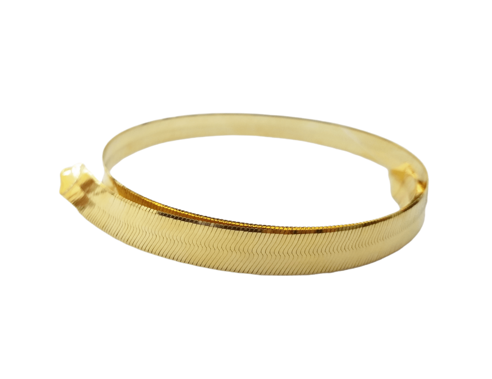 Real 10K Yellow Gold Herringbone 11mm Necklace Chain 20" Inch Solid Lobster Lock - GoldenlinQ