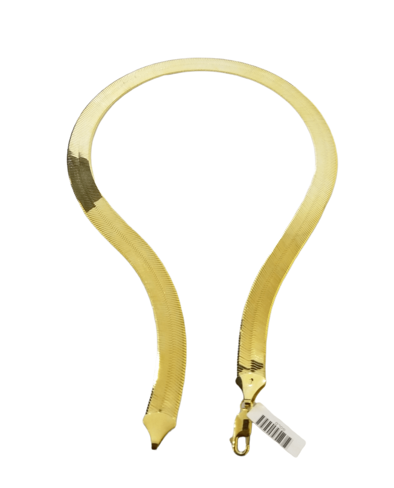 Real 10K Yellow Gold Herringbone 11mm Necklace Chain 20" Inch Solid Lobster Lock - GoldenlinQ