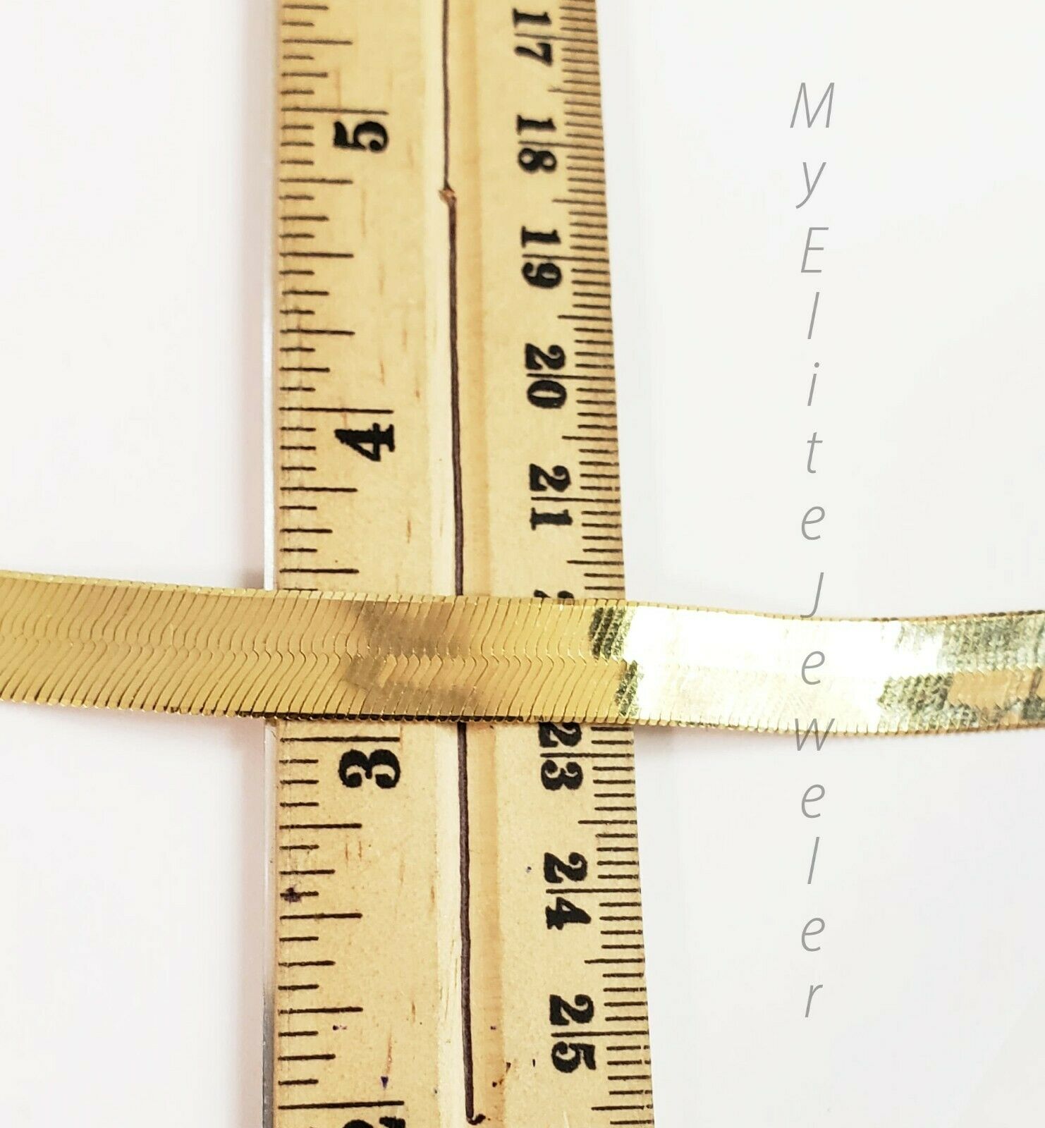 Real 10K Yellow Gold Herringbone Chain 18 Inch 10MM Necklace Ladies Men's SALE!! - GoldenlinQ