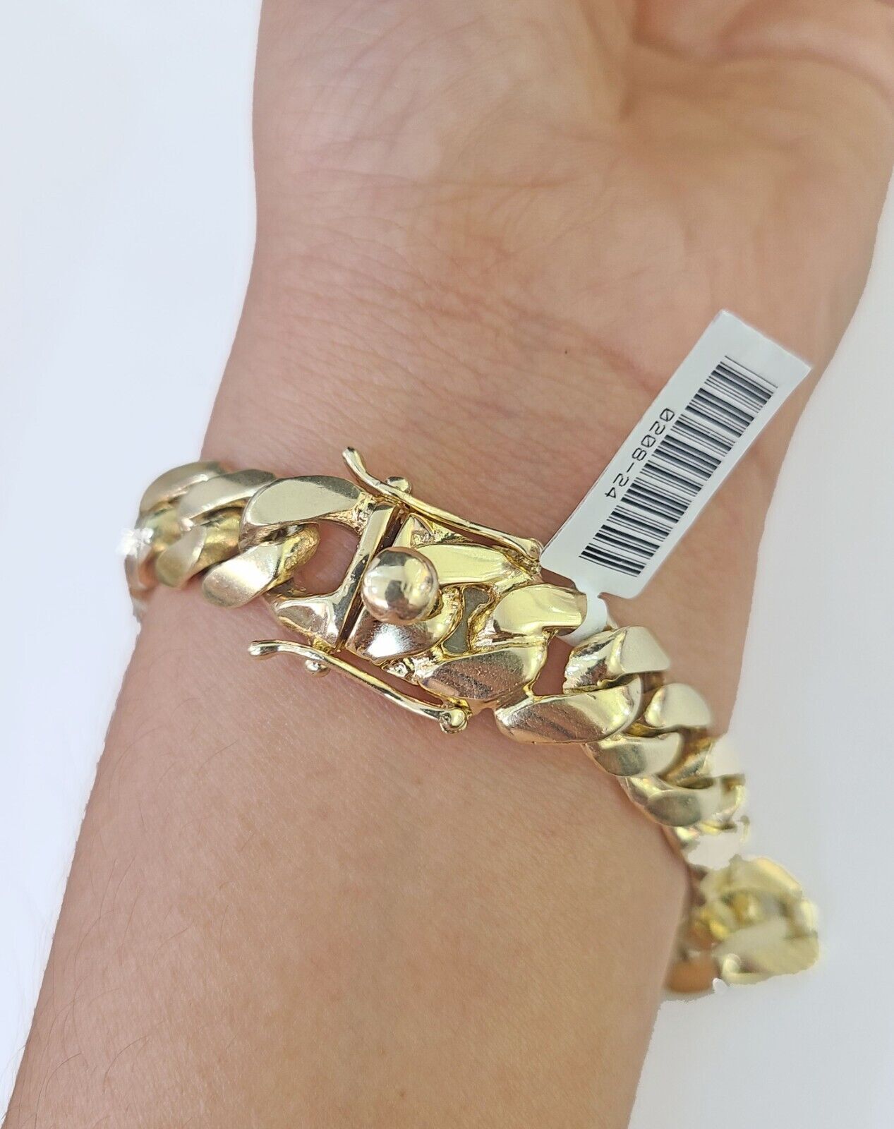 Real 10K Yellow Gold ID Bracelet Miami Cuban Link Solid 12mm 8" 8.5" 9" inches - GoldenlinQ