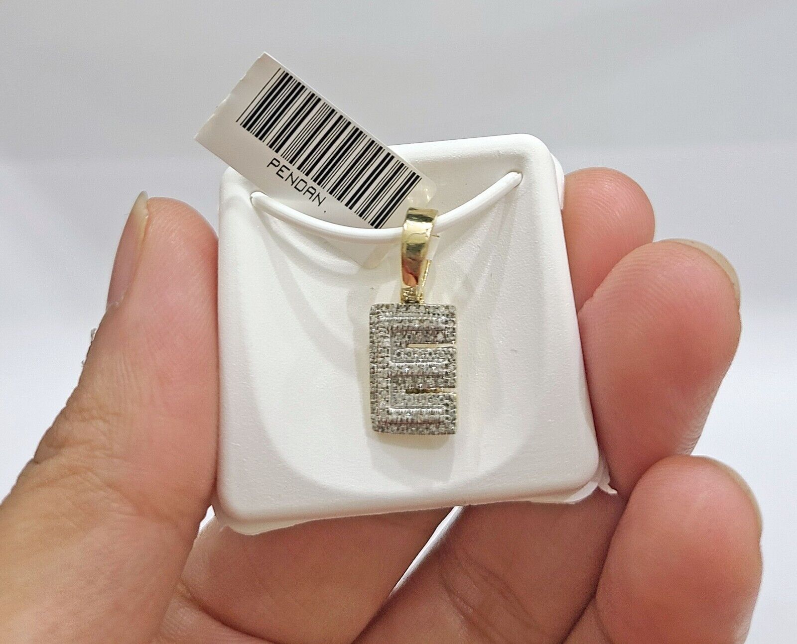 Real 10K Yellow Gold Initials Diamond Cut Charm A - Z Pendant Alphabets - GoldenlinQ