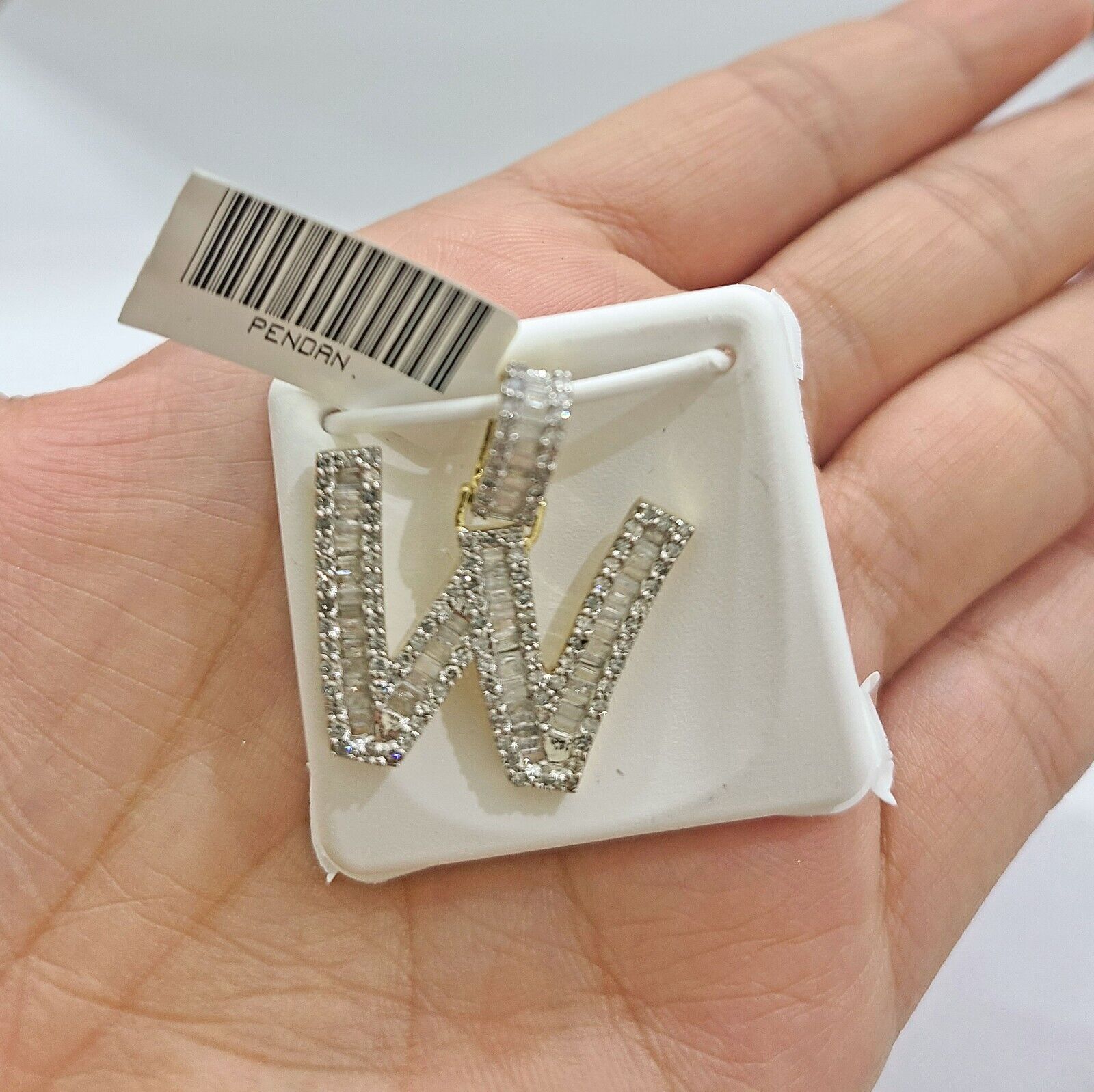 Real 10K Yellow Gold Initials Diamond Cut Charm A - Z Pendant Alphabets - GoldenlinQ