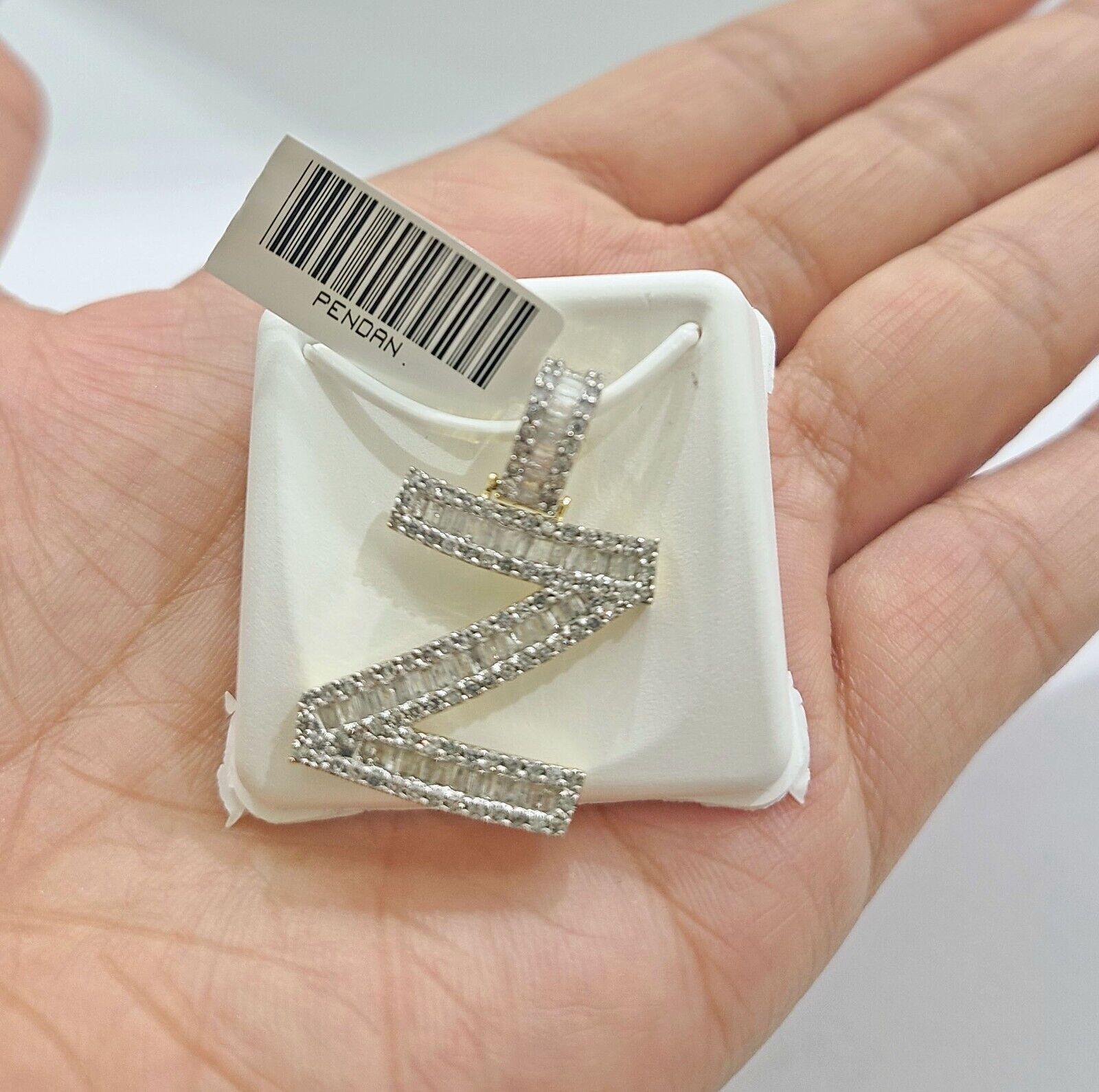 Real 10K Yellow Gold Initials Diamond Cut Charm A - Z Pendant Alphabets - GoldenlinQ